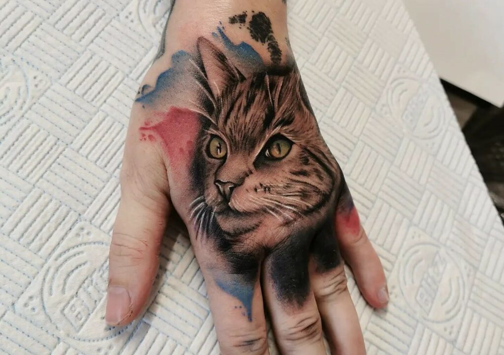 Persian Cat Tattoos: Showcasing Love for Felines