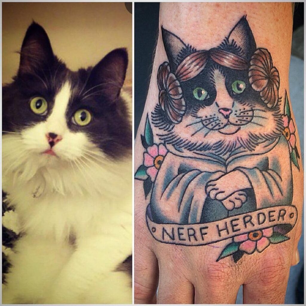 Persian Cat Tattoos: Showcasing Love for Felines