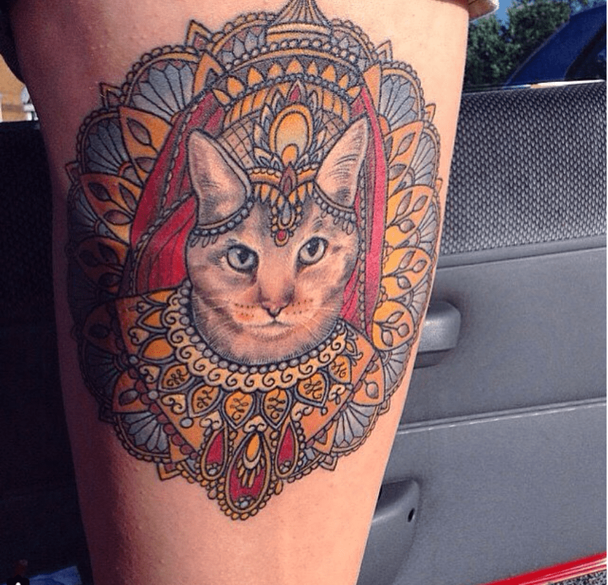 Persian Cat Tattoos: Showcasing Love for Felines